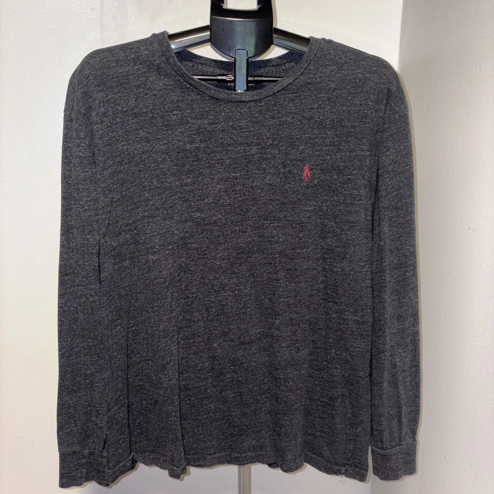 NWOT Polo Ralph Lauren long sleeve Men's  t-shirt Size XL Charol Gray